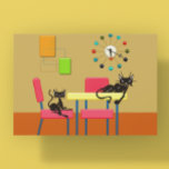 Retro Cute Kitties Mid Century Cat Kitchen Postcard<br><div class="desc">This design may be personalized by choosing the customize further option to add text. Contact me at colorflowcreations@gmail.com if you with to have this design on another product. Purchase my original abstract acrylic painting for sale at www.etsy.com/shop/colorflowart. See more of my creations or follow me at www.facebook.com/colorflowcreations, www.instagram.com/colorflowcreations, www.twitter.com/colorflowart, and...</div>