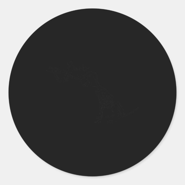 Retro Cute Skeleton Hand Boop Dog Funny Halloween  Classic Round Sticker (Front)