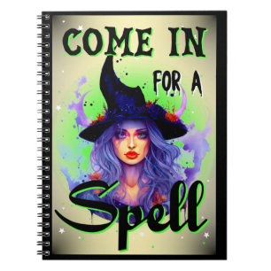 Retro Cute Witchy Halloween Notebook