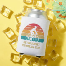 Retro Cycling Sunset Custom Triathlon