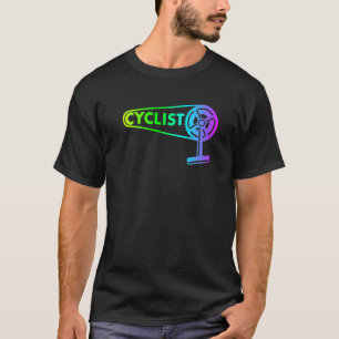 Retro Cyclist Colourful BIKE CHAIN T-Shirt
