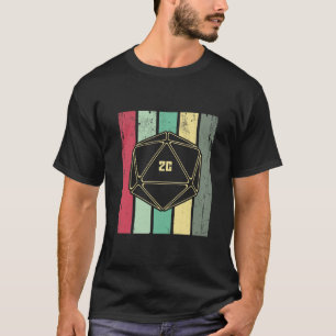 Retro D20 for RPG Gamers T-Shirt