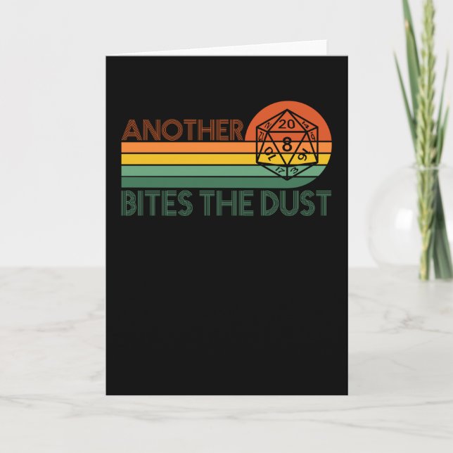 Retro D20 RPG Dice Card (Front)