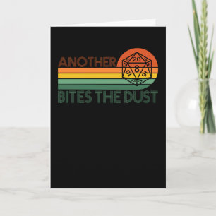 Retro D20 RPG Dice Card