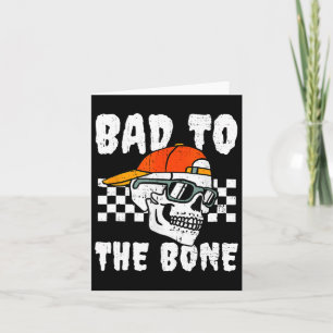 Retro D To The Bone Funny Skull Halloween Costume  Card