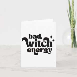 Retro D Witch Energy Shirt Halloween Witchy Vibes Card
