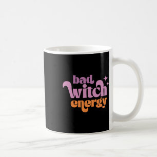 Retro D Witch Energy Shirt Halloween Witchy Vibes  Coffee Mug