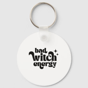 Retro D Witch Energy Shirt Halloween Witchy Vibes Keychain