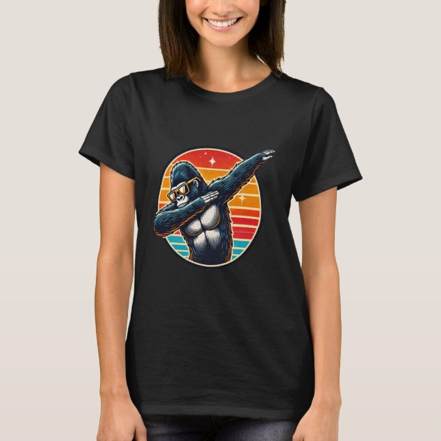 Retro Dab Dancing Gorilla Monkey with Sunglasses M T-Shirt (Front)