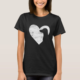 Retro Dachshund Dog Heart Valentine's Day Dog Love T-Shirt