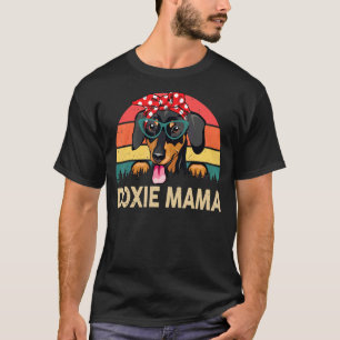 Retro Dachshund Mom Doxie Mama  Weiner Dog Mom Wee T-Shirt
