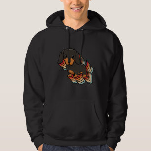 Retro Dachshund Vintage Doxie Mom Dad Wiener Dog Hoodie