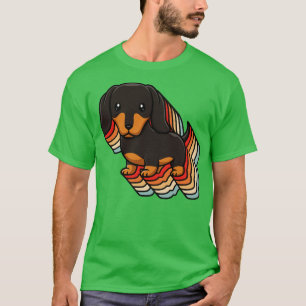 Retro Dachshund Vintage Doxie Mom Dad Wiener Dog L T-Shirt