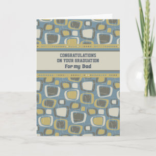 Retro Dad Congratulations Graduation Card