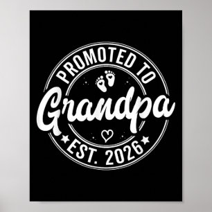 Retro Dad Est. 2026 Promoted To Grandpa Est 2026 N Poster