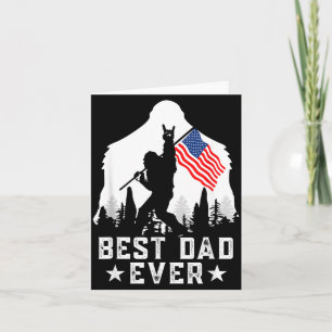 Retro Dad Ever Bigfoot Sasquatch Funny Fathers Day Card