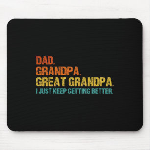 Retro Dad Grandpa Great Grandpa Fathers Day Funny Mouse Pad