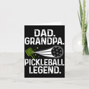 Retro dad grandpa pickleball legend player funny card