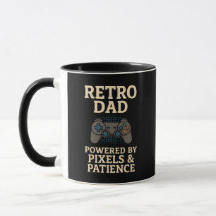 Retro Dad Pixel Gamer Design Mug