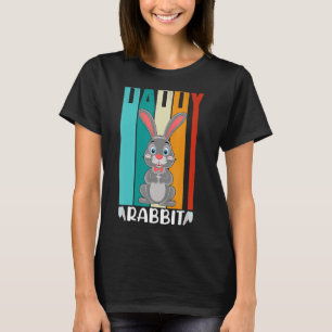Retro Daddy Bunny Best Dad Ever Papa Rabbit Bunny T-Shirt