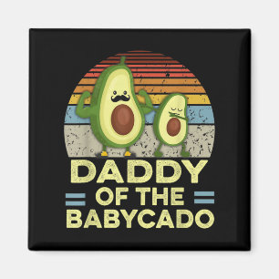 Retro Daddy Of The Babycado Avocado Cute Family  Magnet