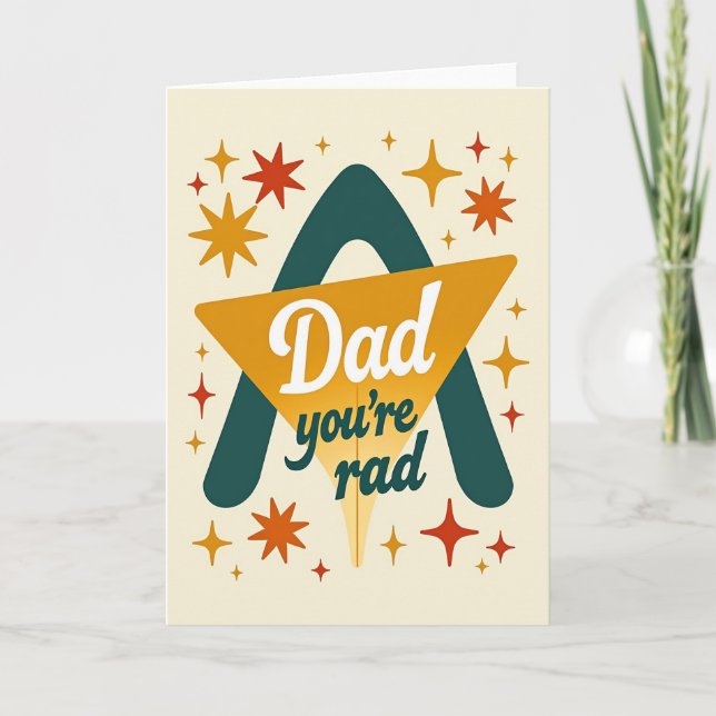 Retro Dads Are Rad Card (Front)