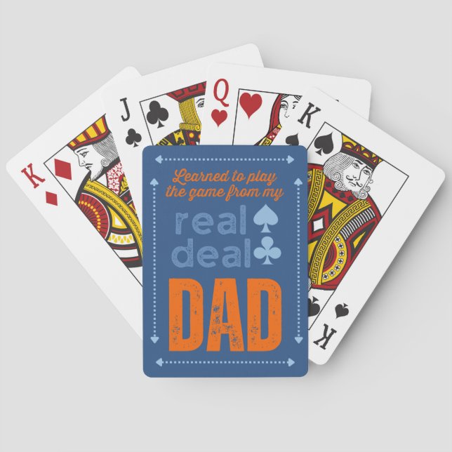Retro Dads Vintage Casino Playing Cards (Back)