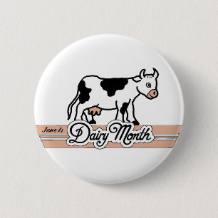 Retro Dairy Month 2 Inch Round Button