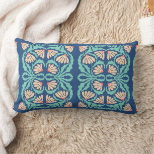 Retro Daisies Birth Flower April Lumbar Pillow