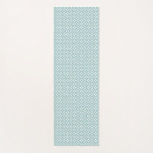Retro Daisies in ice blue Yoga Mat