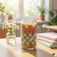 Rétro Daisy Damier Personnalisé Professeur Glacé