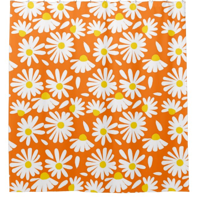 Retro daisy floral: orange vintage. (Front)