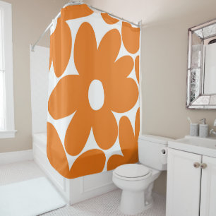 Retro Daisy Flowers in Orange #1 #floral #pattern