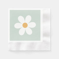 Retro daisy green boho