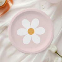 Retro daisy light pink boho