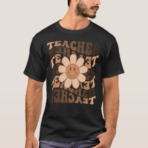 Retro Daisy Melanin Teachers Celebrate Black Histo T-Shirt