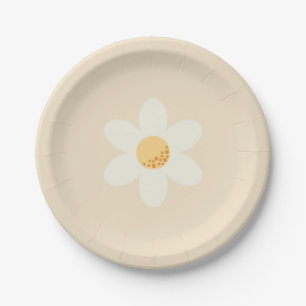 Retro Daisy Paper Plate