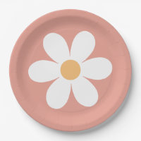 Retro Daisy Paper Plates