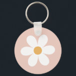 Retro daisy pink boho keychain<br><div class="desc">Retro inspired pink daisy k3y chain great for a party favour for your retro birthday party.</div>