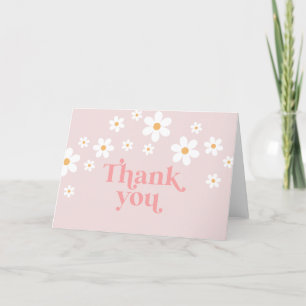 Retro Daisy Pink boho thank you
