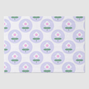 Retro Daisy Purple Teen Birthday Mothers Day Baby Tissue Paper