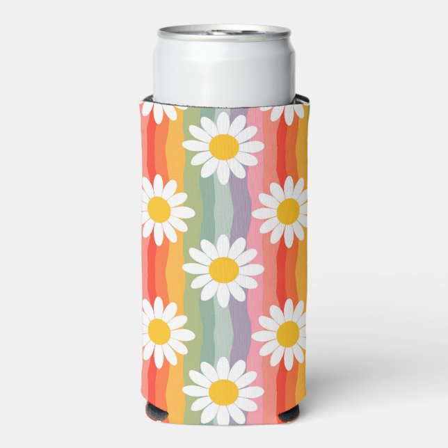 Retro Daisy Seltzer Can Cooler (Seltzer Front)