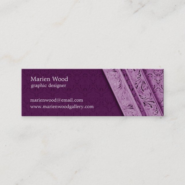 Retro Damask Business Card (Front)