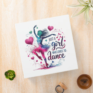 Retro Dance Just A Girl Who Loves to Dance Binder