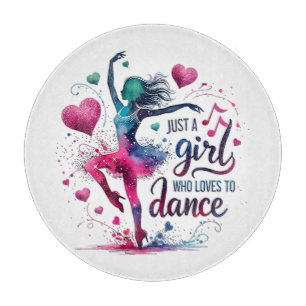 Retro Dance Just A Girl Who Loves to Dance Cutting Board