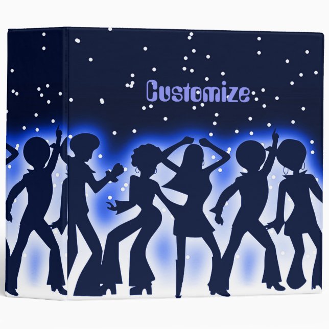 Retro Dance Party Blue Binder (Front/Spine)