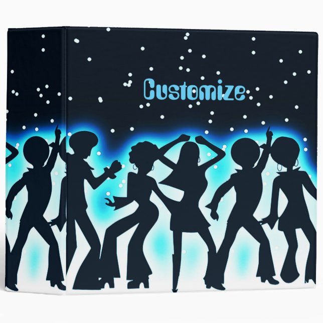 Retro Dance Party Teal  Binder (Front/Spine)