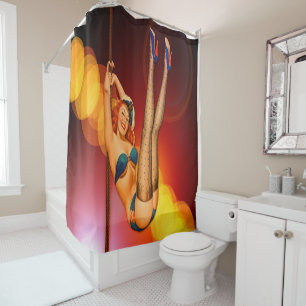 Retro Dancer Shower Curtain