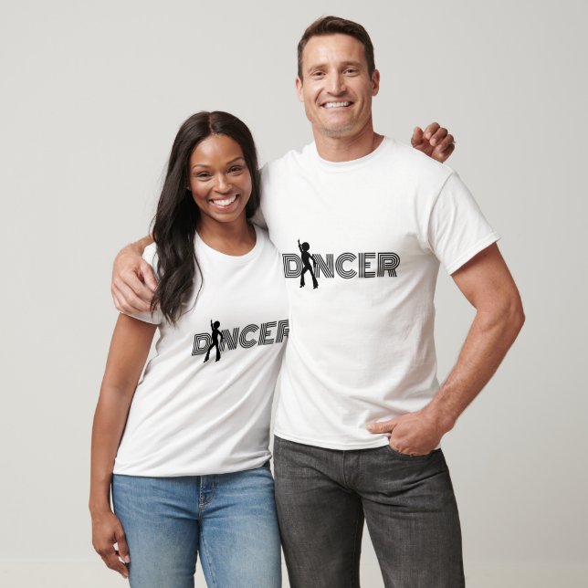Retro Dancer Typography Design T-Shirt (Unisex)