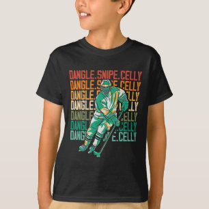 Retro Dangle Snipe Celly Winter Sports Ice Hockey  T-Shirt